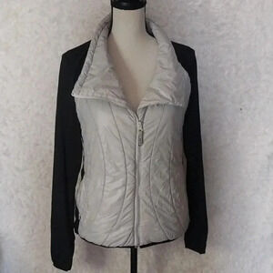 Andrew Marc New York Quilted Black/Gray Jacket Size M